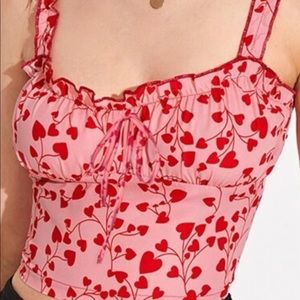 cute pink heart tank top
